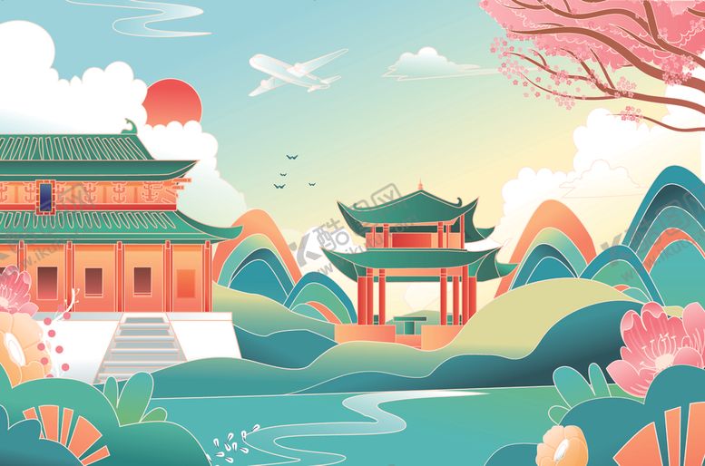 编号：69339801281842329183【酷图网】源文件下载-国潮手绘