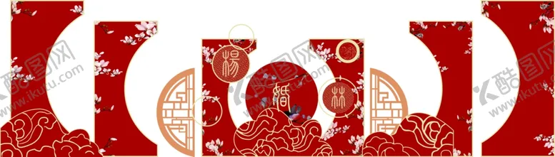 编号：99052404161600445945【酷图网】源文件下载-红金婚礼背景