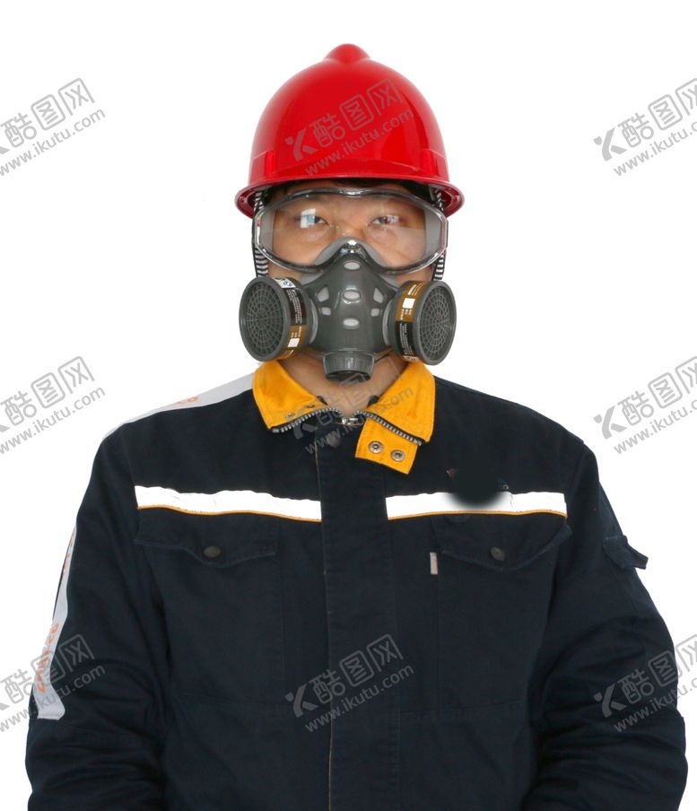 编号：50829810241015525291【酷图网】源文件下载-带防毒面具的工人免抠素材