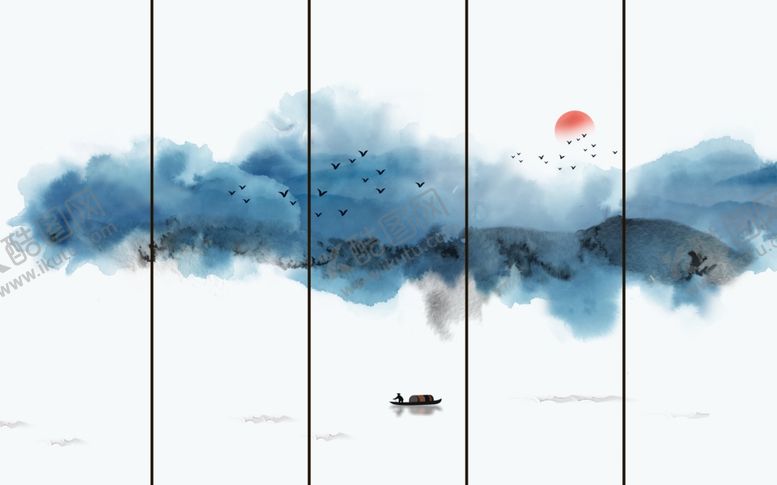 编号：35750906160042259304【酷图网】源文件下载-中国风新中式山水画