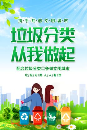 垃圾分类社区活动海报
