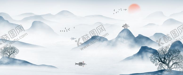 编号：90657810271304478351【酷图网】源文件下载-水墨山水