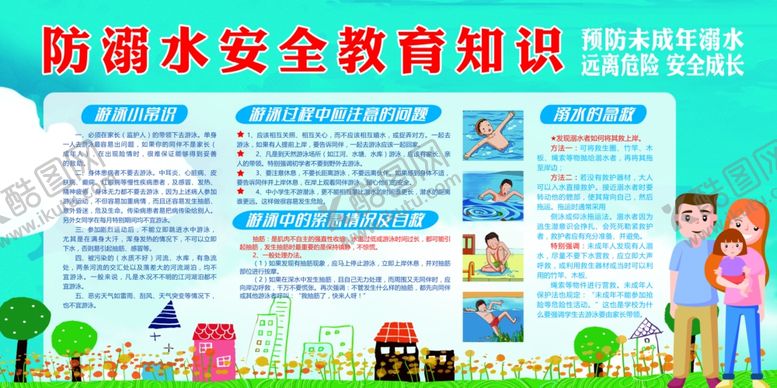 编号：63253106152238113260【酷图网】源文件下载-防溺水安全展板