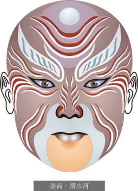 戏剧人物脸谱京中国元素