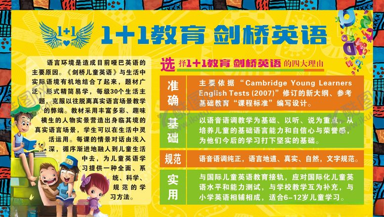 编号：53728607051849087175【酷图网】源文件下载-辅导班剑桥英语简介