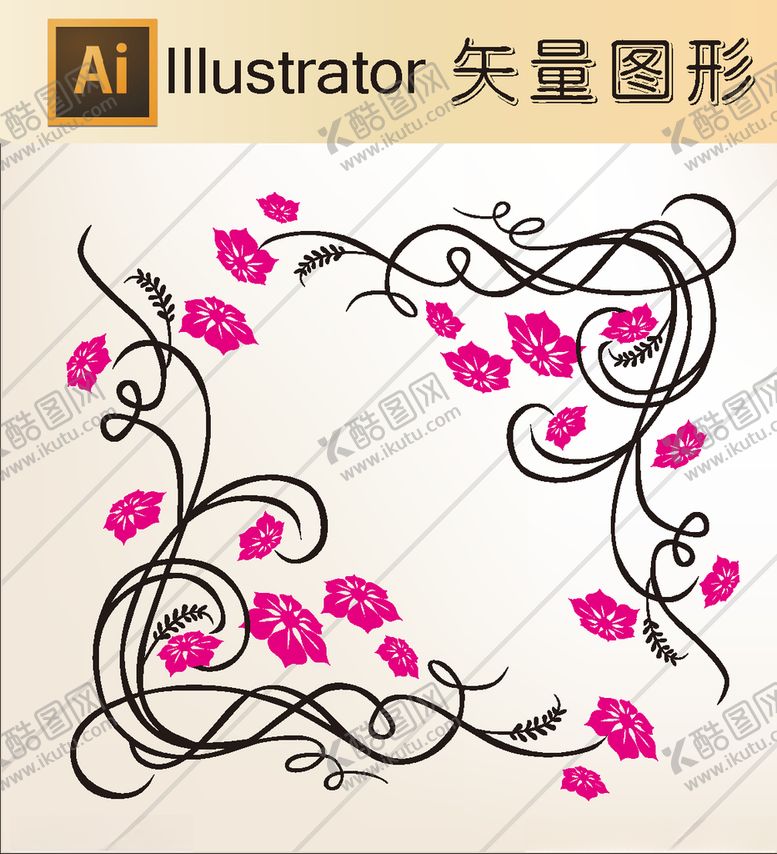编号：33927809301822241134【酷图网】源文件下载-花草剪纸动物剪纸简洁手绘