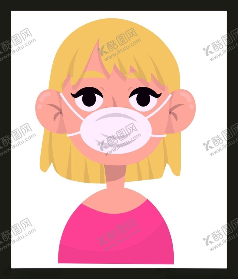 编号：98304202022322497058【酷图网】源文件下载-卡通女孩头像