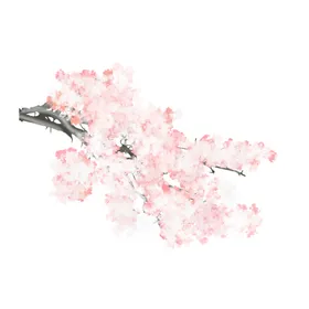 樱花素材装饰手绘广告设