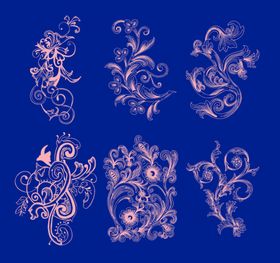 10种复古花纹图案集合