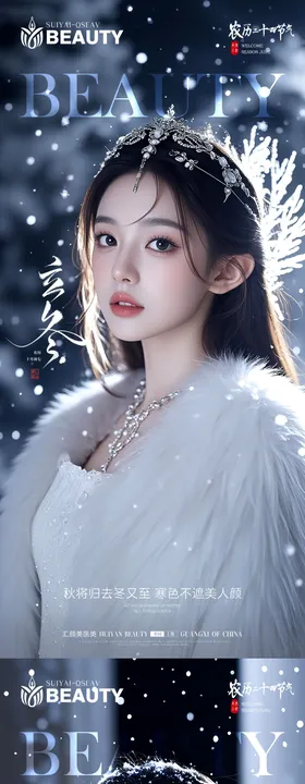 立冬大雪小雪海报