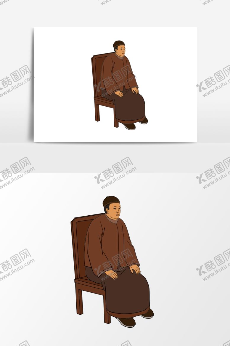 编号：52623007130300274359【酷图网】源文件下载-淡彩国画人物