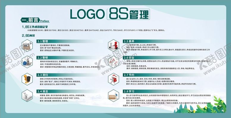 编号：05249310081447590387【酷图网】源文件下载-8S管理内容