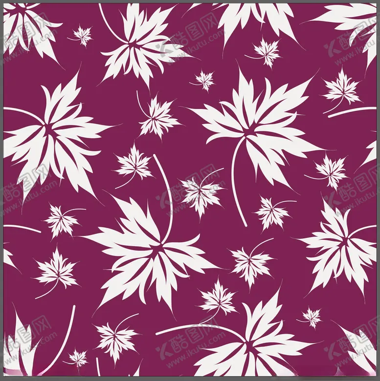 编号：77704404050037395819【酷图网】源文件下载-紫色背景枫叶花卉图案