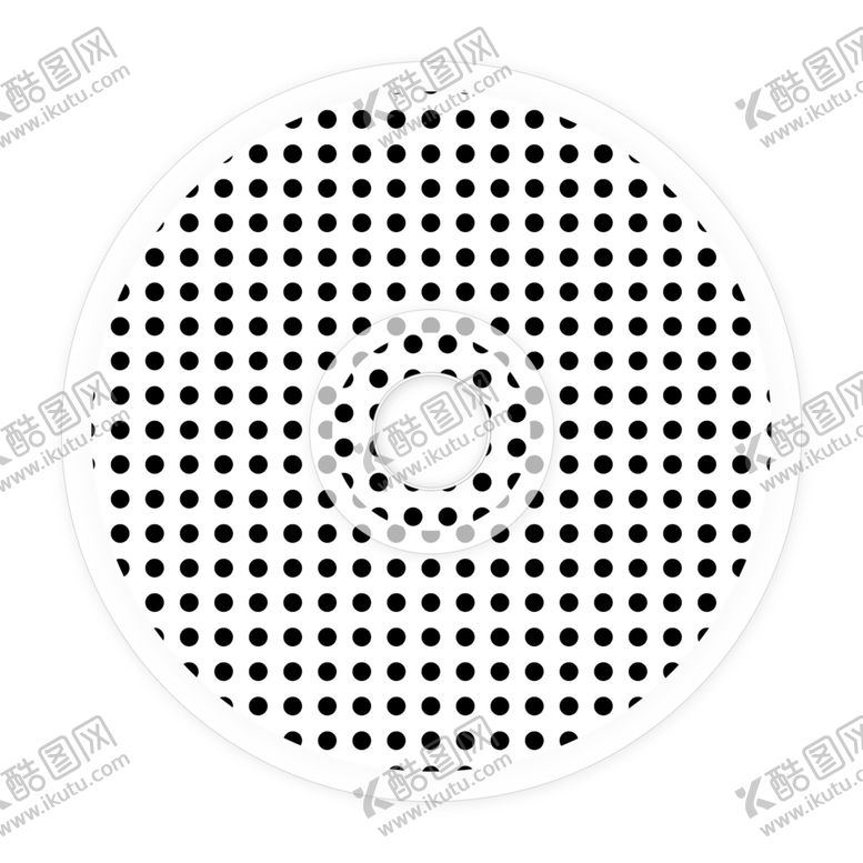 编号：72697907051458113847【酷图网】源文件下载-黑白膨胀视效黑点透明塑料光盘