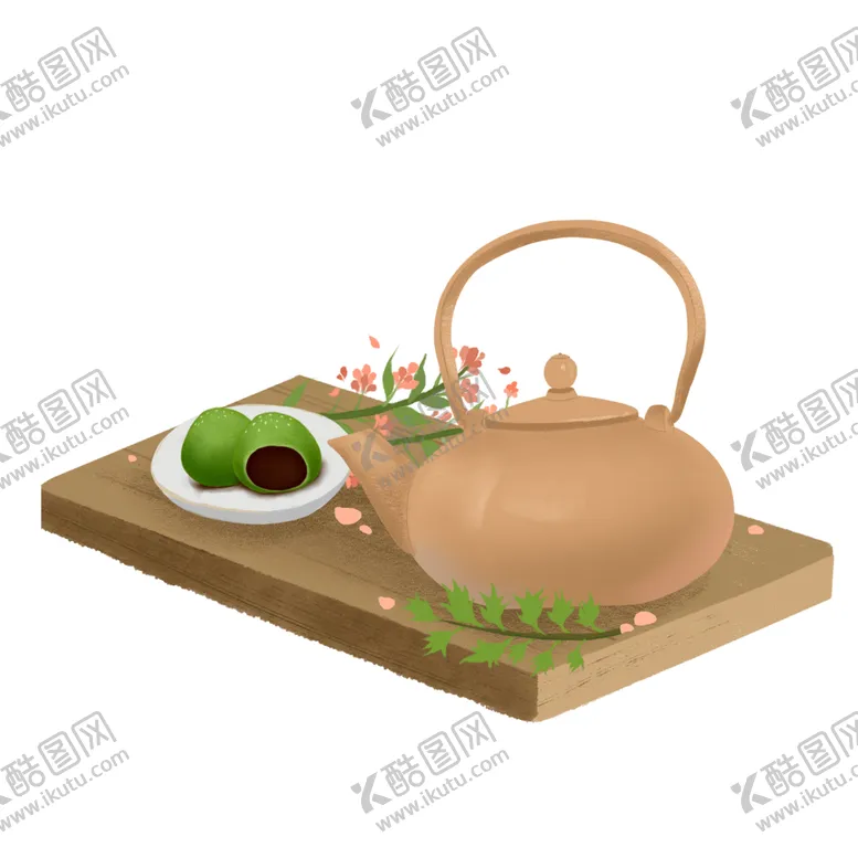 编号：85247801290326143919【酷图网】源文件下载-果子青团清明节气美味茶
