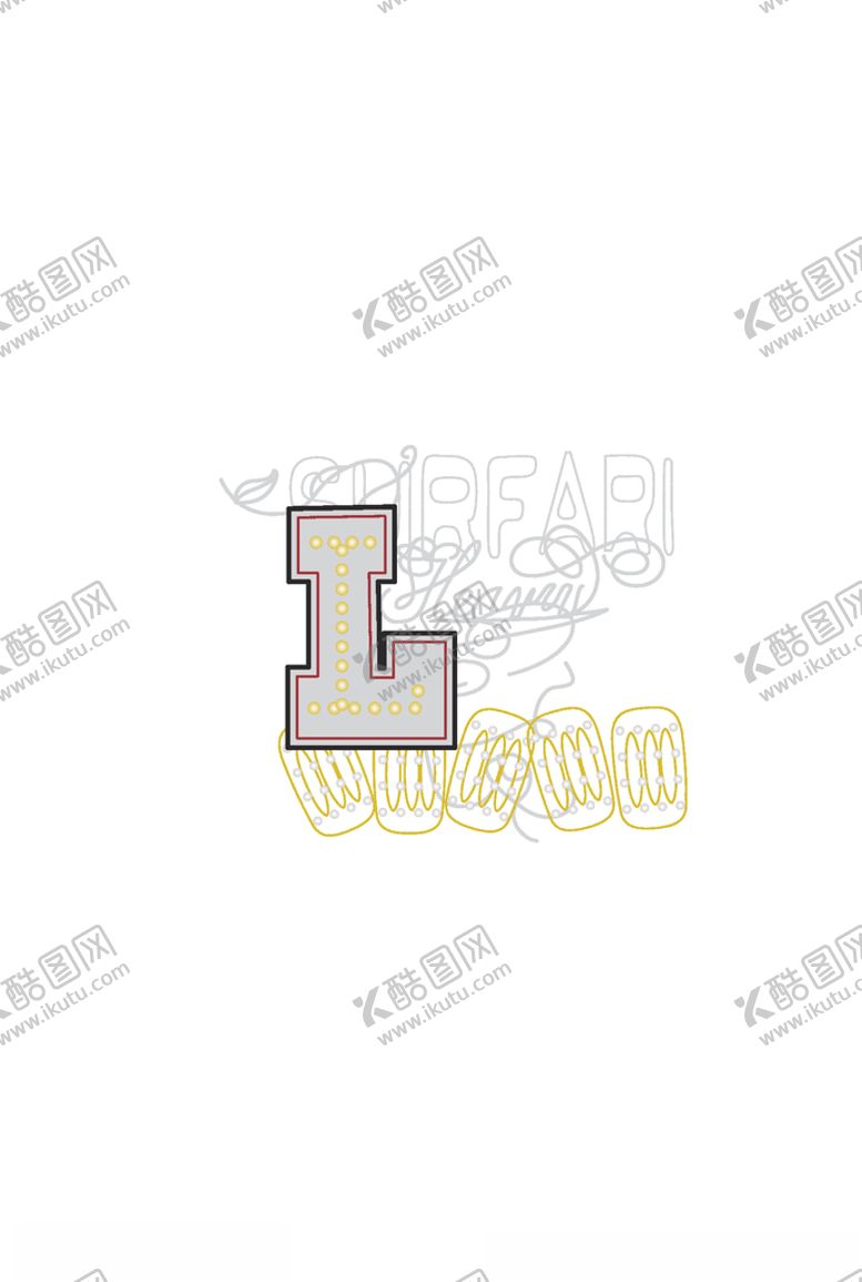 编号：11198705091619179291【酷图网】源文件下载-字母印花