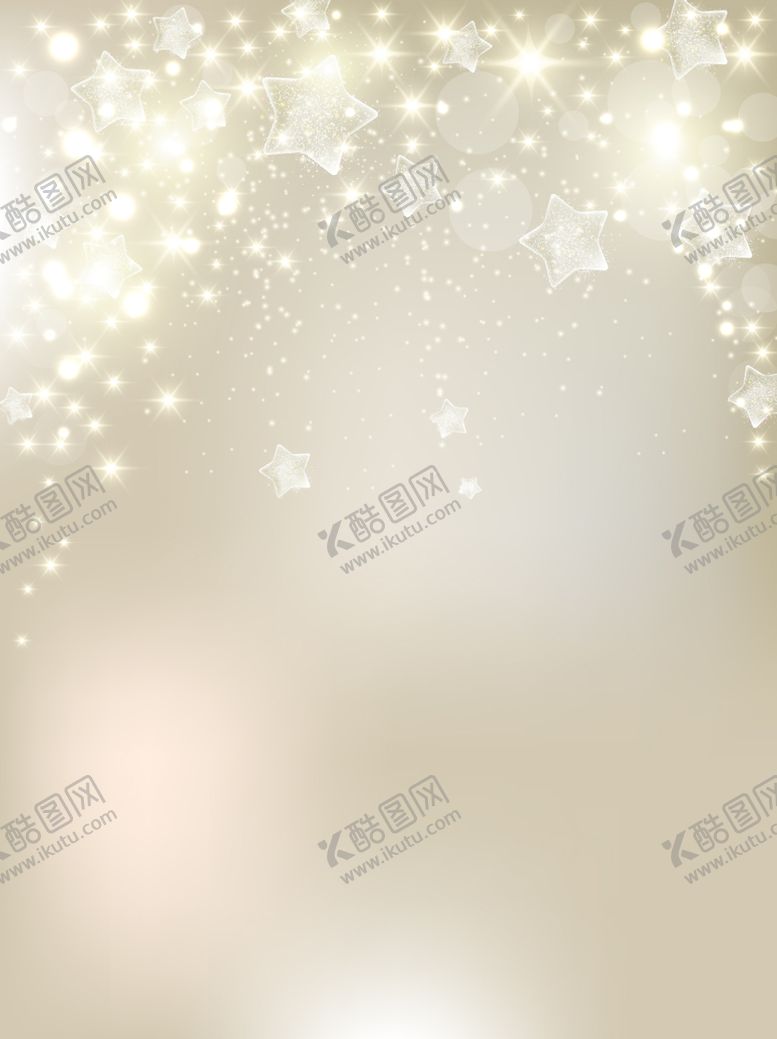 渐变背景五角星设计亮片