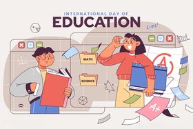 教育场景中的活力人物形象