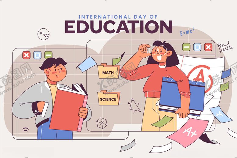 编号：38800104051606148193【酷图网】源文件下载-教育场景中的活力人物形象