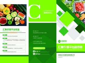 绿色清新食品宣传折页设计