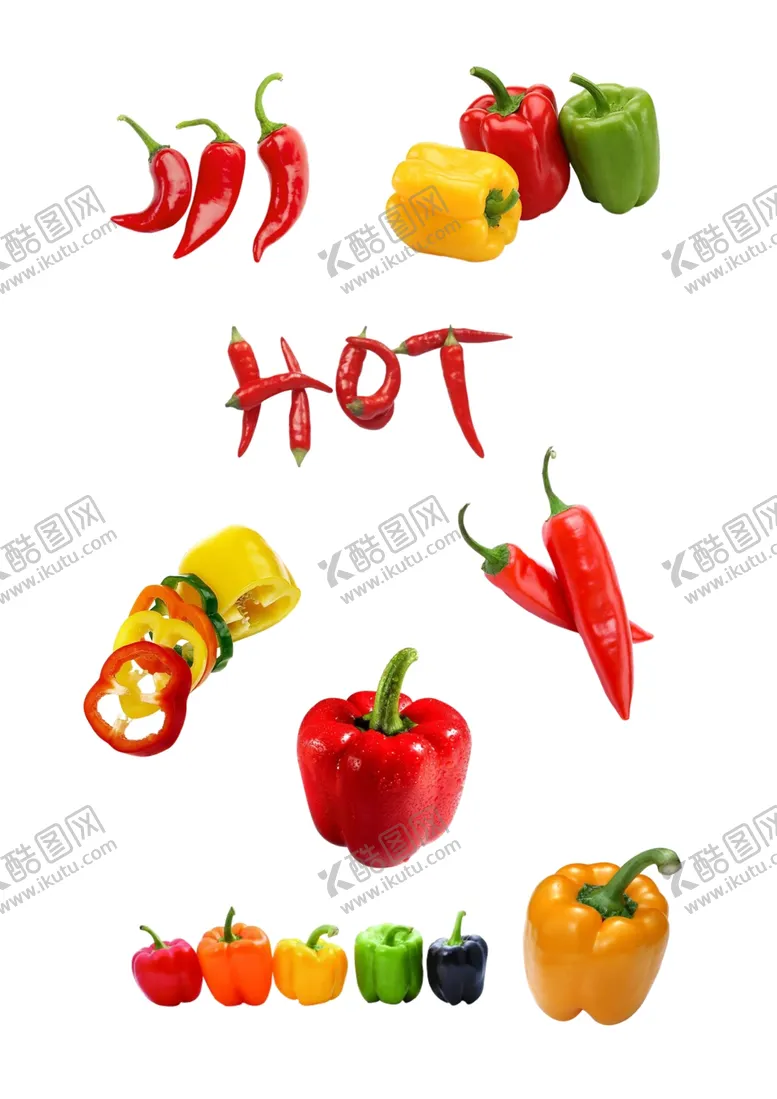 编号：45737609261030099326【酷图网】源文件下载-辣椒灯笼椒红辣椒青椒素材