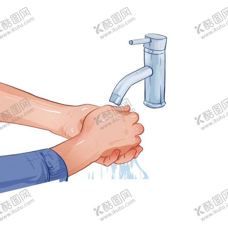编号：81282304301228429287【酷图网】源文件下载-手绘卡通洗手手势png元素