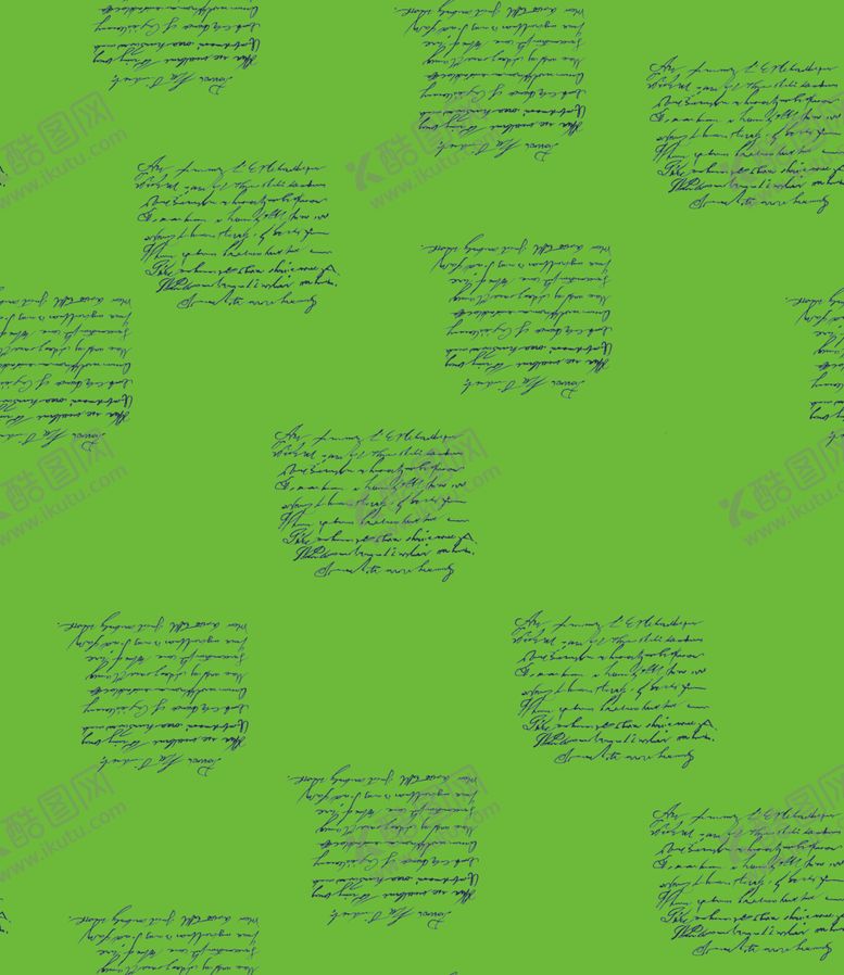 编号：49304504260250428640【酷图网】源文件下载-手写连体时尚英文排列无限循环无