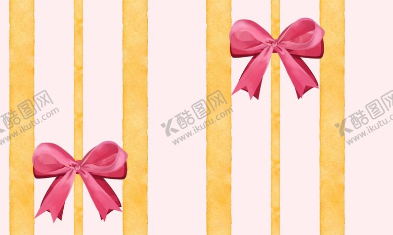 编号：72123004010753228229【酷图网】源文件下载-粉色蝴蝶结条纹背景图