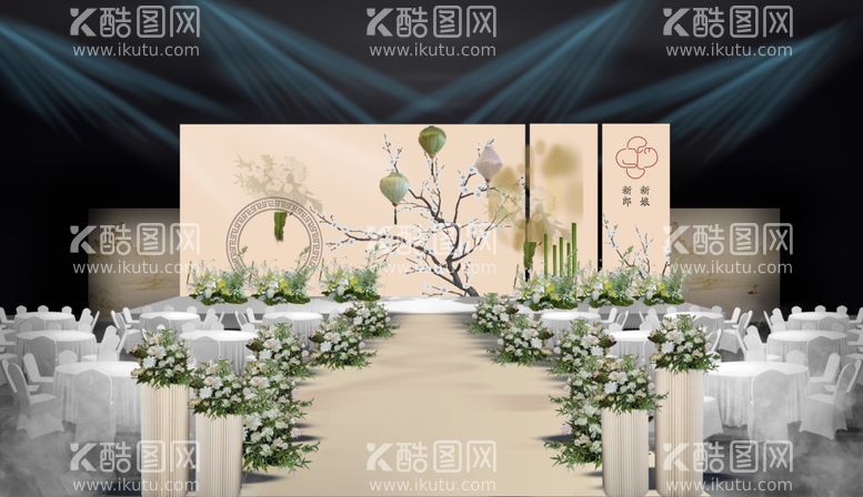 编号：13152212080039252813【酷图网】源文件下载-新中式婚礼效果图