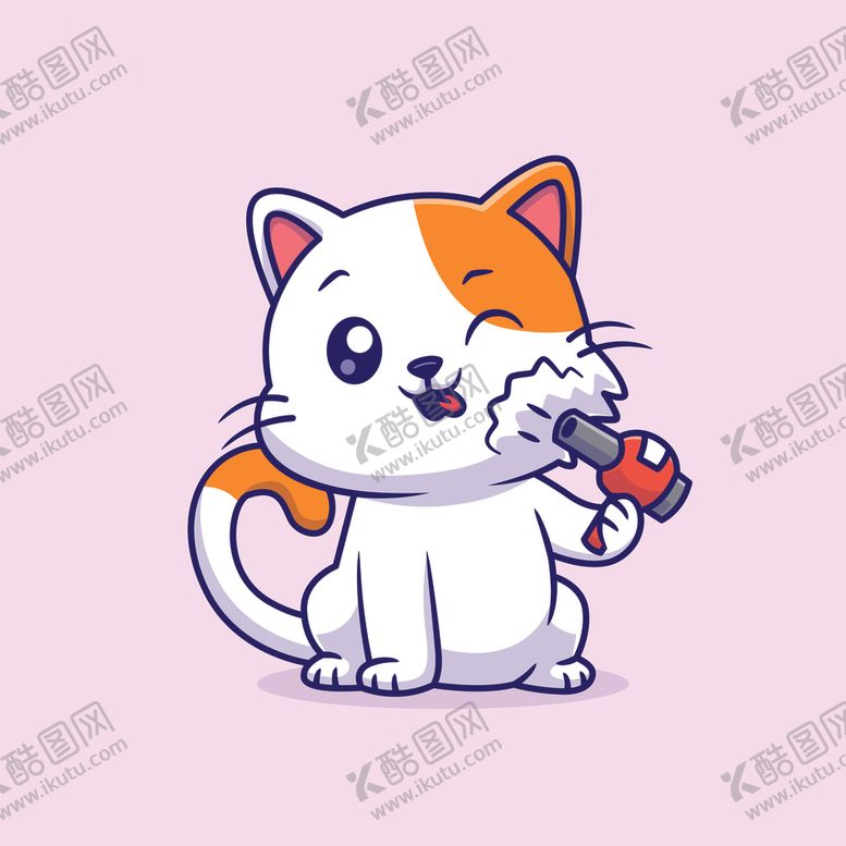 编号：15480012071444263472【酷图网】源文件下载-矢量卡通小猫