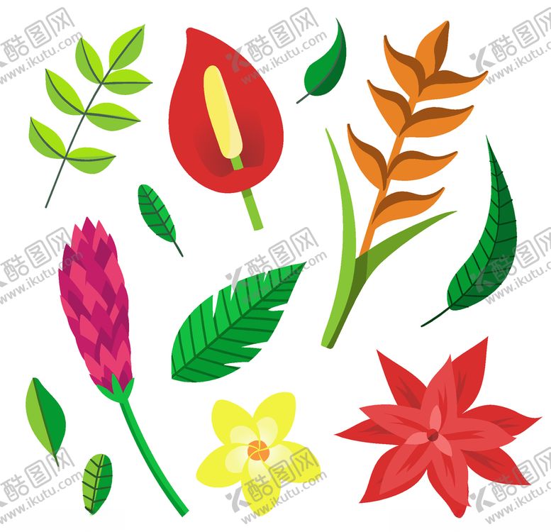 编号：66993809212217516308【酷图网】源文件下载-线条矢量手绘花草植物