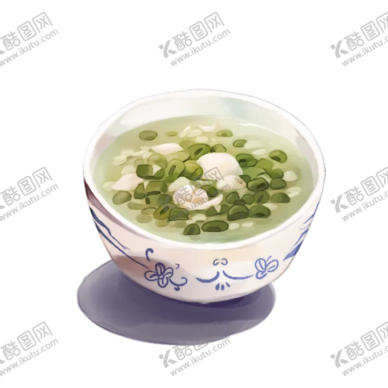 编号：67080006241149243811【酷图网】源文件下载-免抠手绘绿豆汤