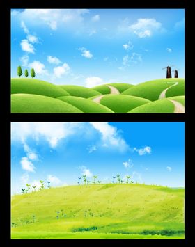 蓝天草地