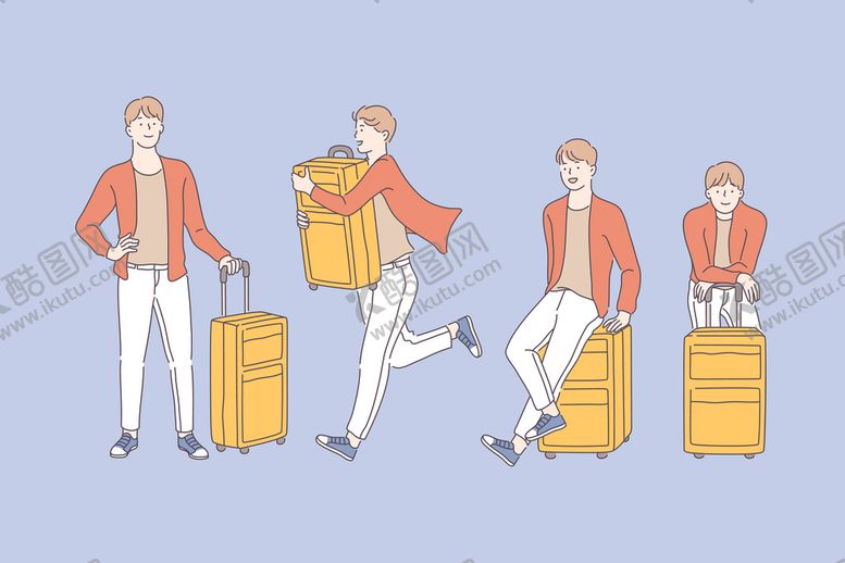 编号：11004009112028114645【酷图网】源文件下载-简约人物生活形象插画