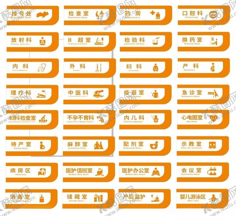 编号：62421912080521414845【酷图网】源文件下载-医院科室牌