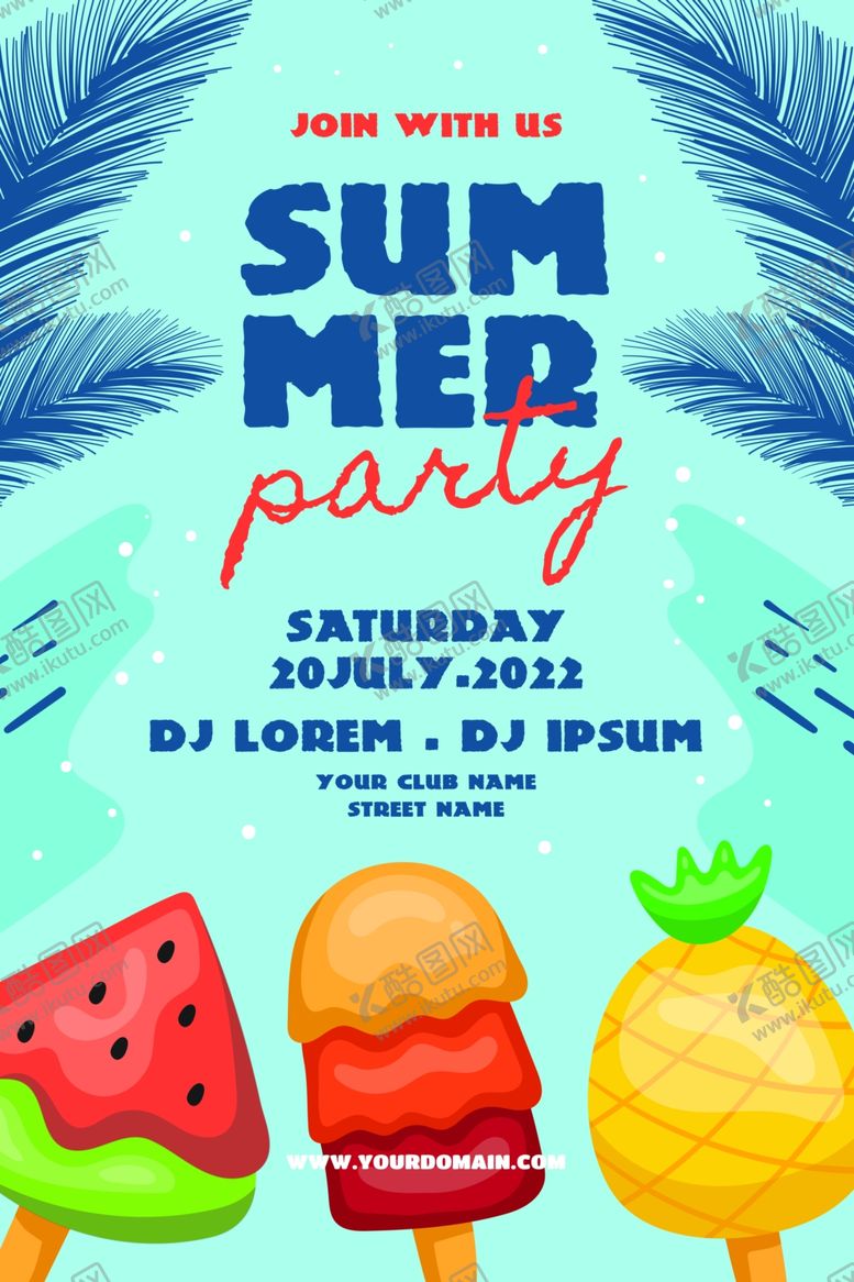 编号：82827109200622201590【酷图网】源文件下载-夏日海报