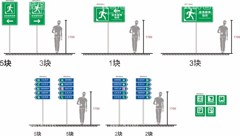 编号：13692810111153509742【酷图网】源文件下载-应急避难标识牌