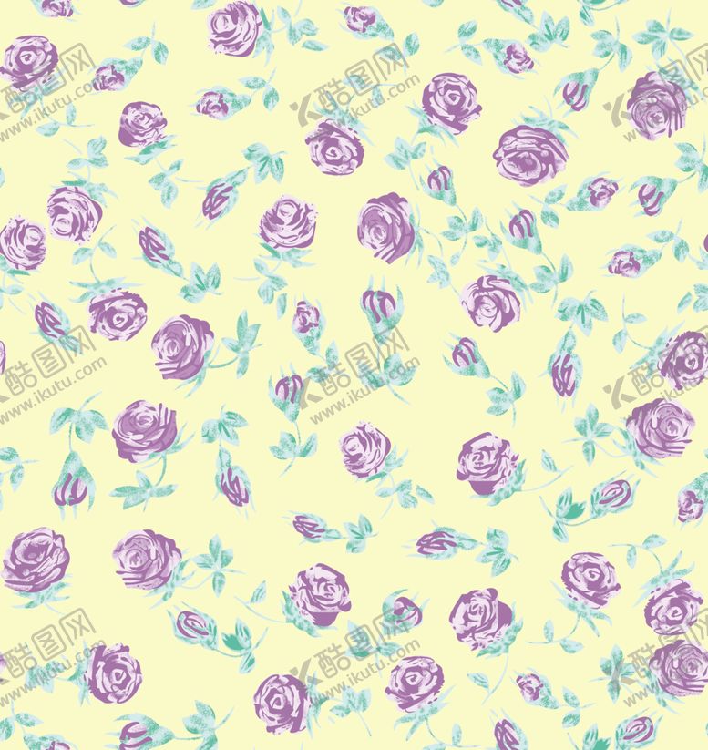 编号：64154004061241013780【酷图网】源文件下载-淡紫色花朵黄色背景图案