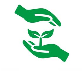 矢量双手护苗