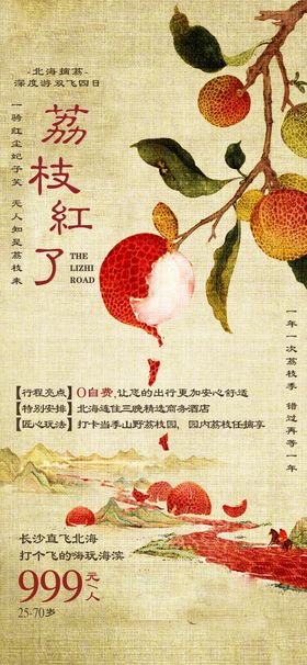 摘荔之旅复古海报