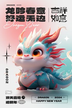 龙年新春海报节素材节元素