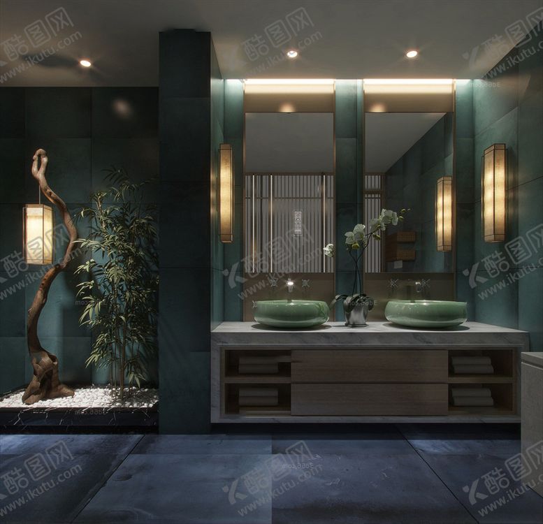 编号：20978909211717126871【酷图网】源文件下载-新中式卫生间