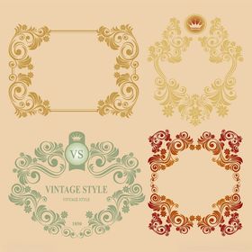 复古华丽装饰性边框图案