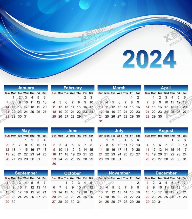 编号：84419112061739476012【酷图网】源文件下载-2024年日历