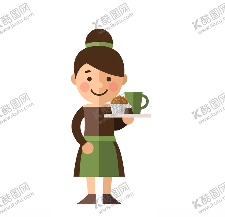 编号：28652306241834529722【酷图网】源文件下载-卡通服务员