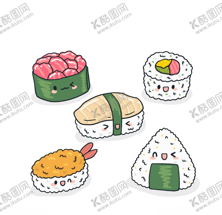 编号：73226609251133527290【酷图网】源文件下载-可爱寿司