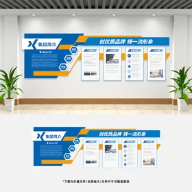 企业文化墙造型画公司简介风采