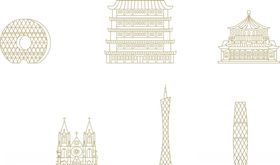 广州地标城市建筑 