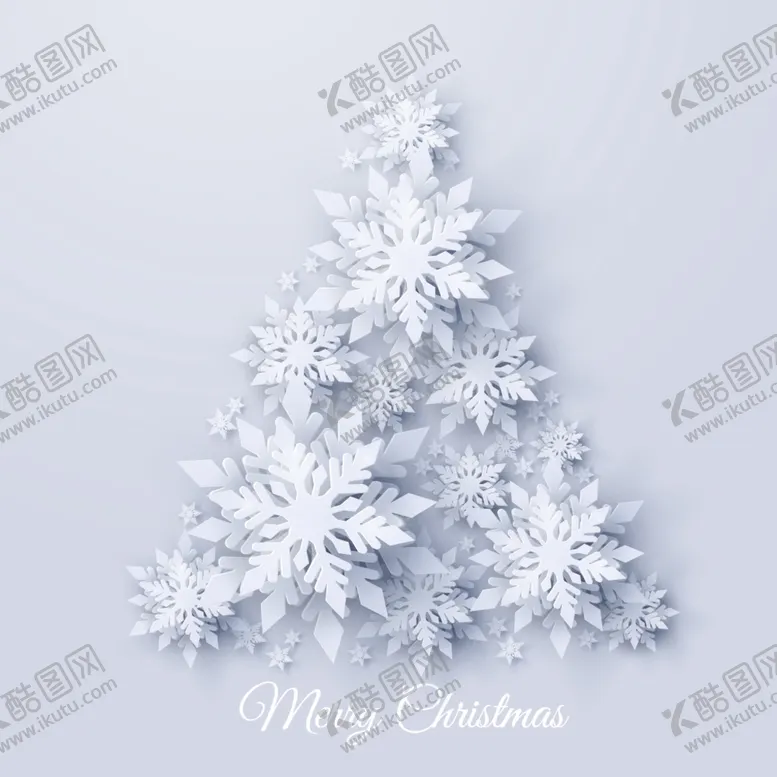 编号：12938610050518516405【酷图网】源文件下载-雪花组合圣诞树