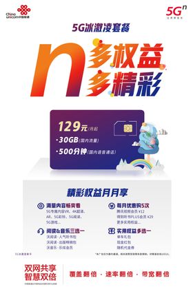 联通5G海报流量展板
